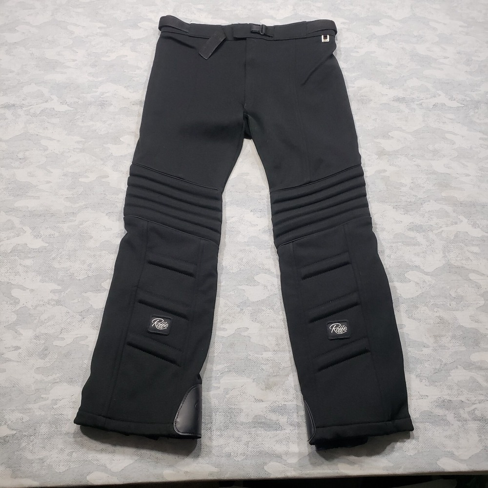 Vintage Roffe Ski Pants Womens Black 32x26 Padded Knee